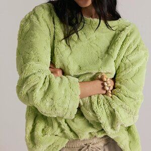 Free People Calla Sherpa Pullover - Green Tea Combo - Sz. Small NWT - SOLD OUT
